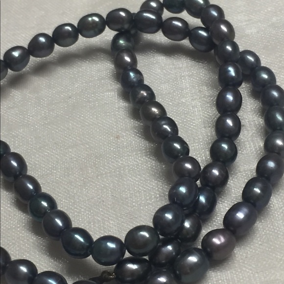 SALE✂️GENUINE PEARLS/SILVER NECKLACE - Picture 7 of 8